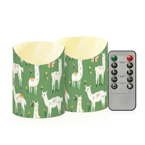 Velas sin llama de dibujos animados ideales para regalar en Navidad | Juego de 2 piezas