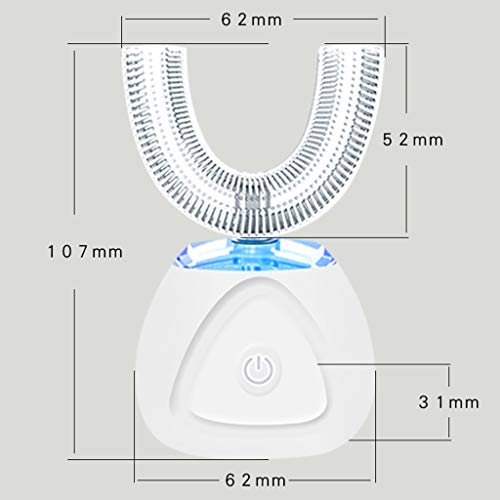 Generic Escova de dentes elétrica 360°, automática, recarregável,deixa as mãos livres, Branco, Autom