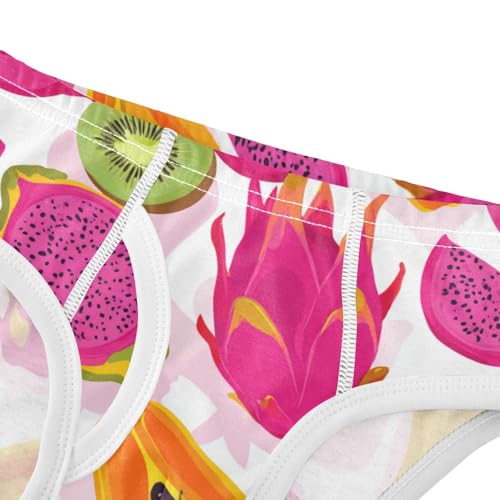 Wusikd Papaya Dragon Fruit (2) Boys' Underwear Cotton Boys Briefs Soft Toddler Underwear 2T4