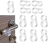 Tope de puerta PVC topes para manilla de puerta de silicona topes de pared transparentes protectores para picaporte de puerta y ventana (12)