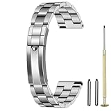 √ [Schraubverbindung & Lösen]: Dieses Super-Versions-Uhrenarmbandglied ist fest mit Schrauben verbunden, was stark genug ist, um starkem Ziehen und Stößen zu widerstehen. Die einfachste Methode zum Einstellen des Kettenglieds in einem Edelstahl-Uhrenarmband erfordert nur einen Mikroschraubendreher, den wir mitgeliefert haben.
