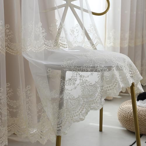 Rideaux transparents blancs œillets salon chambre long 137cm