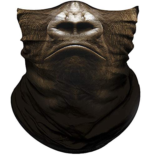Obacle Animal Half Face Mask Sun Dust Wind Protection Breathable Seamless Face Mask For Men Women, Lightweight Thin Neck Gaiter For Outdoor Sports Gifts (Orangutan Bitter Face) #TOP10