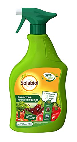 SOLABIOL Insecticide Fruits & Légumes - Pulvérisateur - Prêt A L'emploi - 750ml - Double Action - Elimine Les Insectes & Protège Les Plantes - Efficace Contre Puceron Cochenille Aleurode SOLEGPAL750