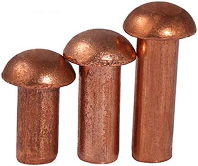 M3 copper rivets semicircular head brass solid round cap rivet nail GB867 3mm-30mm Length (Stem Length: M3x16mm (30Pcs))