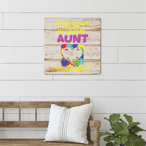 Plaque en bois pour autisme format carré 40x40 cm pour la maison - 4