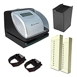 Acroprint ES700 Time Clock and Document Stamp Bundle, Digital Display, Black/Silver