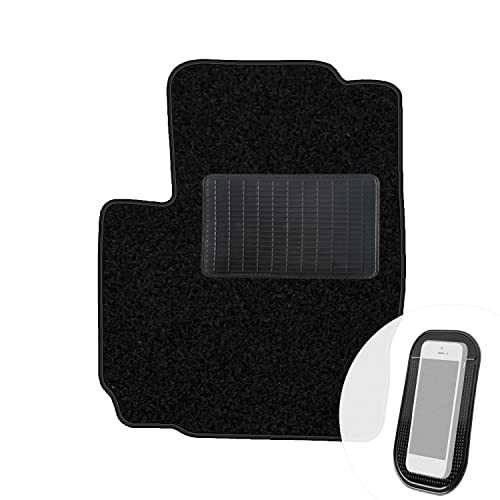 moto-MOLTICO Fahrer Fußmatte Auto Velours Fahrerseite Autoteppiche Schwarz Fahrermatte 1-teilig...