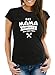 Produktbild MoonWorks® Damen T-Shirt Koch-Spruch Bei Mama schmeckts am besten! Frauen Fun-Shirt lustig Mama schwarz M