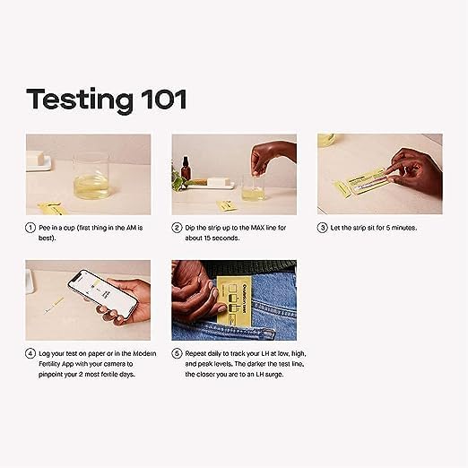 Miniatura 4 de Modern Fertility Kit de ovulación  Prueba confiable en el hogar que te ayuda a identificar días fértiles, predecir la ovulación y sincronizarte con