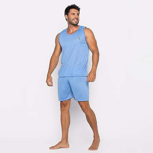 Pijama BRV Comercio Masculino Curto Regata Short Adulto Verão 007 (G)