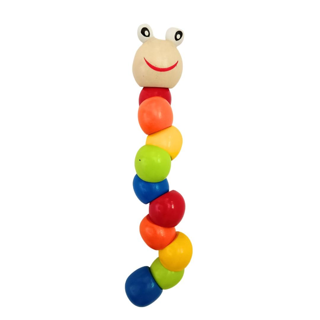 EcoElf Twisty Caterpillar, Kids Toy, Small Slug Fidget Toys, Baby Toys, Flexible Stretchable Joints Toy | Caterpillar Twisting Baby Boy and Baby Girl Toys (18 CM, Rainbow) (B0D59X4RG7) Amazon Price History, Amazon Price Tracker