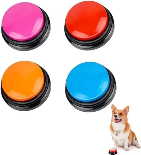 Voice Recording Button 4 Color, Dog Buttons for Communication Pet...