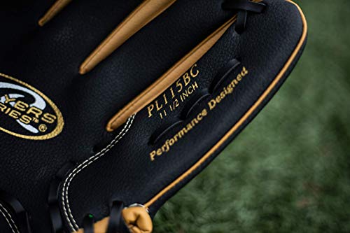 Luvas juvenis de beisebol da série Players Rawlings (idades 5-7), Camel/Black, 29,2 cm