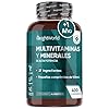 Multivitaminas Hombre y Mujer con Minerales – 400 Comprimidos – 27 Vitaminas y Minerales – Vitamina C, Vitamina B, D, E, Magnesio, Zinc, Calcio, Hierro y Más – Para +1 de Año, Sabor Menta y Vegano