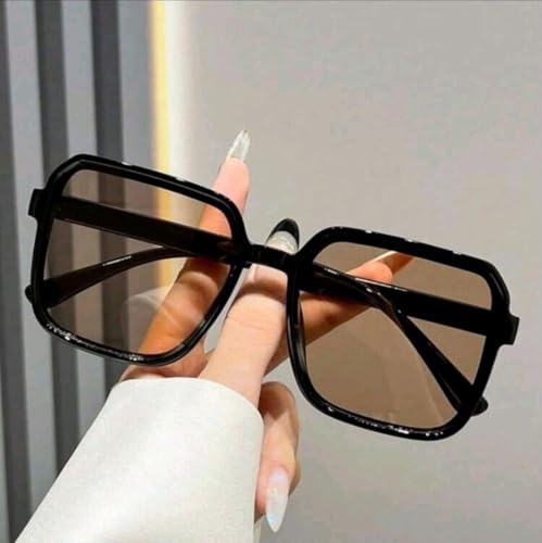 3 قطع من النظارات الشمسية مربعة الشكل بتصميم كلاسيكي بسيط وعصري ومتعدد الاستخدامات