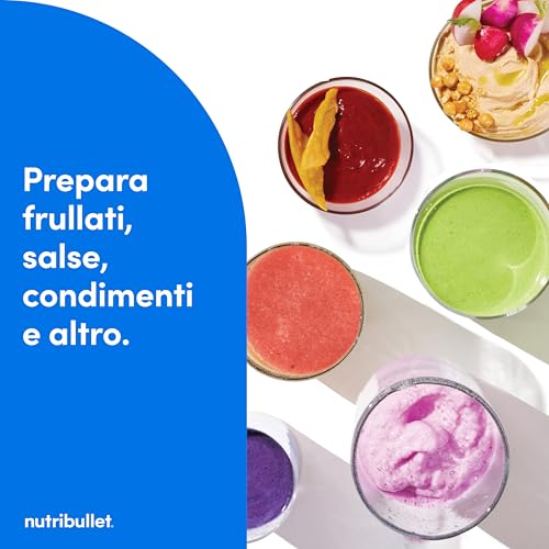 Nutribullet Pro 900 - Frullatore Multifunzione, Frullatore Per Smoothie Nutrienti, Frutta E Verdura, Design Compatto, Uso Facile E Pulizia Veloce, 900W, Bicchiere 710Ml, Rosa Opaco (NB904MACL) - 8