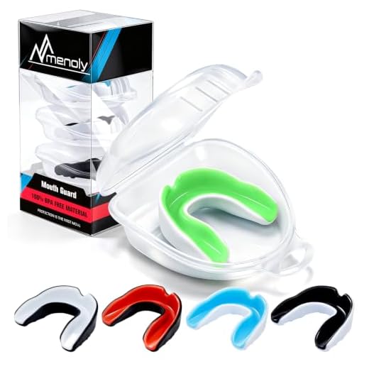 5 Pack Kids Youth Mouth Guard for Sports, MENOLY Boys Girls Mouthguard for Football Basketball Boxing MMA Hockey Taekwondo Karate Wrestling