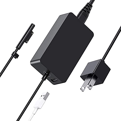 65W Surface Pro Charger Laptop Charger for Microsoft Surface Pro 3/4/5/6/7 Power Supply Adapter, Compatible with Microsoft Surface Book Laptop/Tablet, Works with 65W 44W 36W 24W