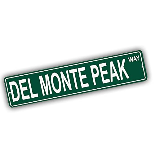 Brotherhood Aluminum Street Sign for Del Monte Peak - Alaska Man Cave Decor