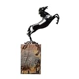 LUYIYI Creative Cuivre Cheval Sculpture Salon Vin Cabinet Décoration Société Bureau Artisanat Décoration