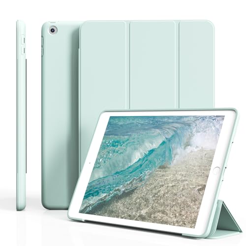 Coque iPad 9e génération 10,2 pouces dos TPU souple étui veille automatique vert