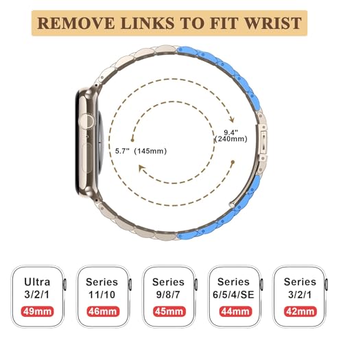 Suphart Slim Metal Bands Compatible with Apple Watch Band 49/46/45/44/42mm - image 5