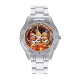 FekiLoot Watches for Men Big Face Stainless Steel Wristwatch Casual Watch