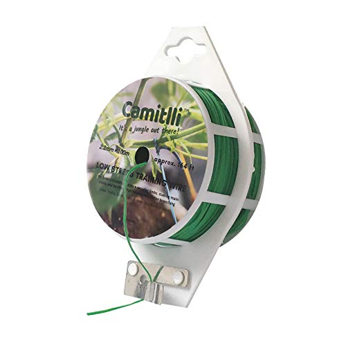 CAMITLLI Garden Plant Ties 328 feet Green Bread Ties, Green Coated Garden Wire Twist Ties with Cutter for Gardening Office Home Organization Green