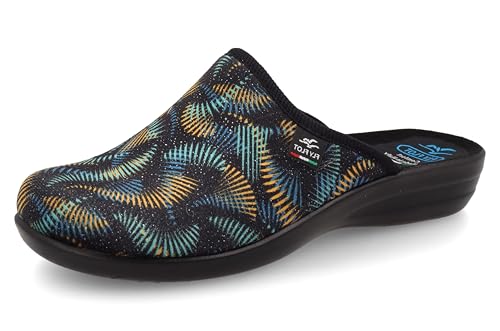 Pantofole Fly Flot femme bleu 37 chausson microfibre élastizzata