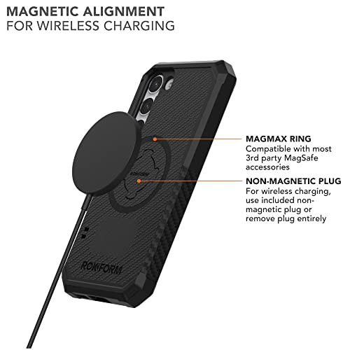 Image of Rokform - Galaxy S23 Plus Case, Rugged Series, Magnetic Case with Twist Lock, Drop Tested Armor (Black)
