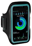 ONEFLOW Brazalete deportivo para teléfono móvil compatible con Xiaomi Redmi Note 9 Armtasche Fitness Armband Sport Running armband Outdoor Handyhülle Joggen Arm Halterung Smartphone Handytasche Blau