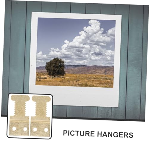 Image of DOITOOL 25pcs Metal Picture Frame Hangers with Hooks Durable Wall Brackets for Easy Picture Hanging for Home Decor DIY Enthusiasts and Art Displays