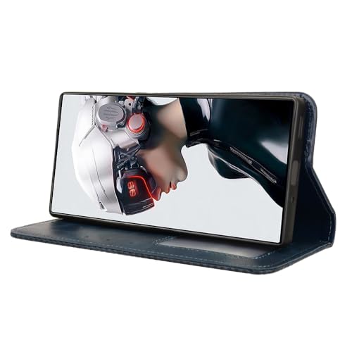 Housse Nubia Red Magic 9S Pro+ : étui portefeuille bleu pour vos déplacements