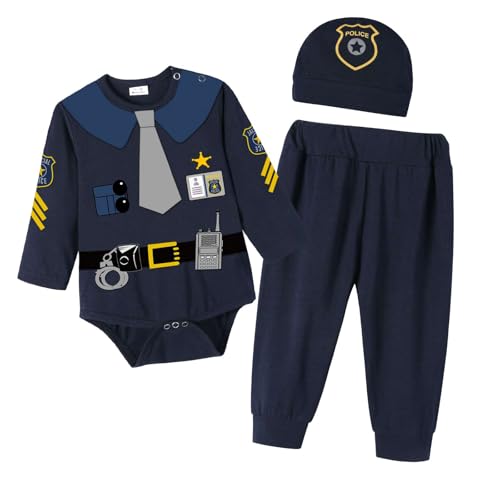 Image of Zusnxaxe Newborn Infant Baby Boys Girls Astronaut Costume Toddler Police Uniform pirate Outfit Prince Doctor Costume