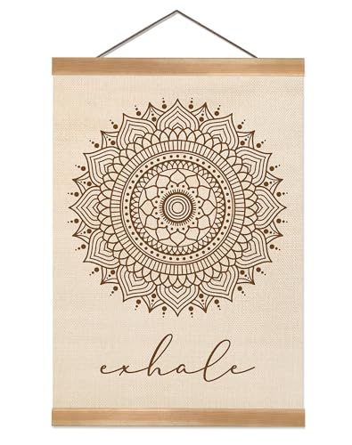 ZTGDA Boho Mandala Wall Art Exhale Inspirational Poster Minimalist Linen Canvas...