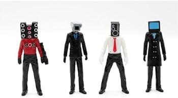 Amazon.co.jp: スキビディトイレ skibidi toilet フィギュア 4体