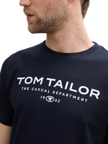 Tom Tailor Herren 1045773 T-Shirt, 10668 - Sky Captain Blue, S EU – Ansicht 6