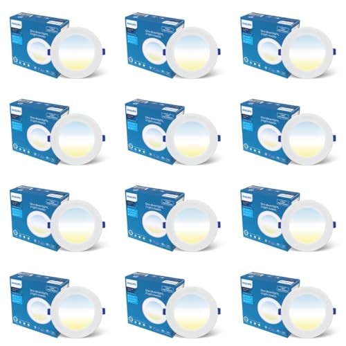 Image of PHILIPS 9W AstraGlow 3in1 LED Downlight | Ultra Bright Slim Panel Light | Junction Box Compatible | Energy Efficient LED Ceiling Light for Home & Office | Pack of 12