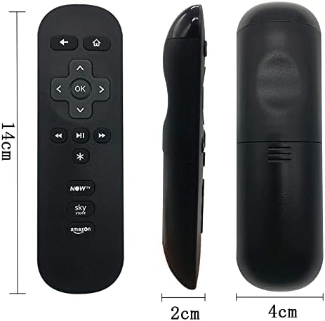 FOXRMT Replacement NOW TV Remote for All NOW TV BOX 1/2/3/4(Hd, Lt, Xd, Xs) 3 Channel Shortcut Buttons (black)