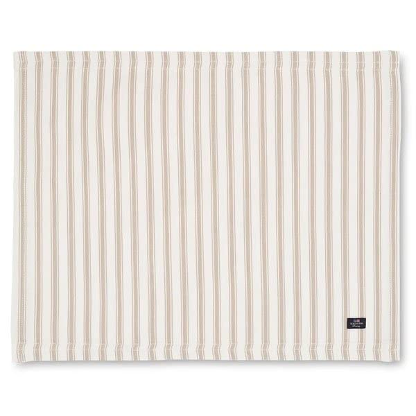Lexington - Mantel, mantel individual - rayas de espiga - algodón - beige/blanco - 40 x 50 cm - 1 pieza