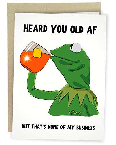 Sleazy Greetings Funny Meme Birthday Card For Him Or Her | 30th 40th 50th Birthday Card | Old AF...