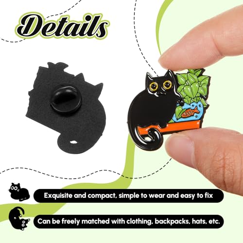 Juexica 16 Pcs Black Cat Enamel Pin Bulk Anime Animals Cute Kawaii Creative Lovely Metal Kitten Brooches for Backpack Hat Jackets Bag Clothes Accessories Christmas Holiday Gifts3