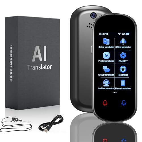 ChatGpt AI Portable Translator Device, 139 Languages Two Way Voice Translation