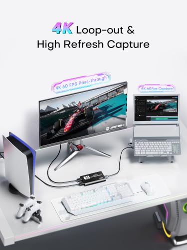 Image of XIIXMASK USB 3.0 HDMI Capture Card, 4K60FPS Capture with Pass-Through
