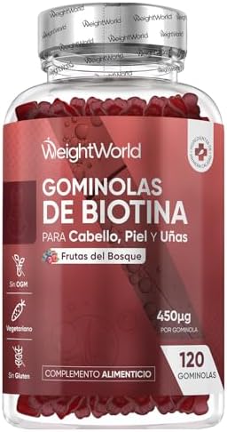 Gominolas de Biotina - 120 Unidades con Sabor a Frutas del Bosque...
