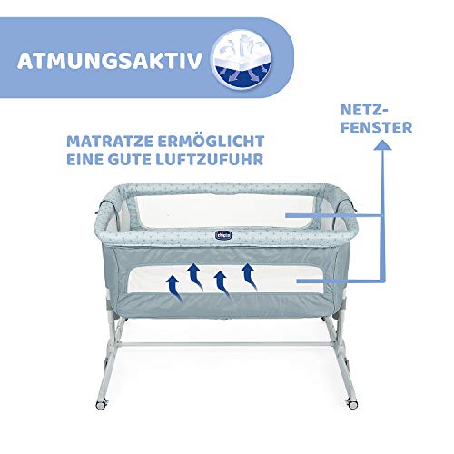 Beistellbett Chicco Next2Me Dream mit Matratze und Höhenverstellung