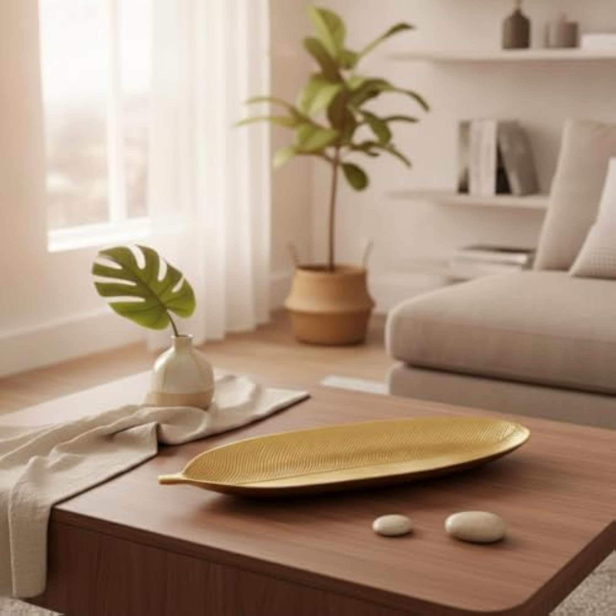 Gold Decorative Fruit Tray for Coffee Table