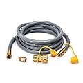 ABYDA 12Feet 1/2-Inch Natural Gas Hose with Quick Connect Fitting-Ideal for BBQ, Grill, Pizza Oven, Patio Heater, and More Low-Pressure Appliances - Natural Gas Conversion Kit, CSA Certified