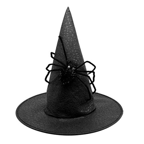 Photo 1 of 4 Pcs Halloween LED Mask Skeleton Gloves Set, Light up Scary Mask Finger Gloves for Kids Cosplay (Green, Blue)
& 
Halloween Black Witch Hat with Black Fluffy Spider Halloween Witch Cap for Adults Halloween Costume Accessory